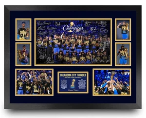 OKLAHOMA CITY THUNDER 2025 NBA CHAMPIONS FRAMED LTD EDITION MEMORABILIA - Picture 1 of 2