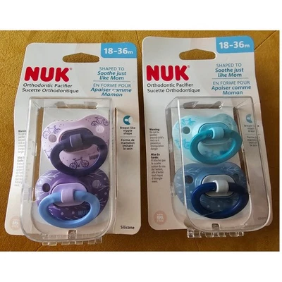 NUK Orthodontic Pacifier (2) 2-Pack, 18-36m, Soothe Like Mom, BPA Free, Silicone - Image 1 of 3