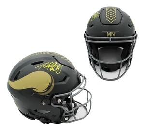 Casco midi de tamaño mediano firmado por Terrell Davis Denver Broncos Speed Flex NFL - PATIO 17 - Imagen 1 de 5