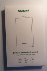 UGREEN USB 3.1 to SATA III 2.5 Inch Hard Drive Enclosure *NEW* - Afbeelding 1 van 2