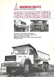 Truck Brochure - Magirus Deutz - 232 D26 AK On Off Road Chassis - c1976 (T4682) - Picture 1 of 1