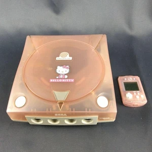 Dreamcast Main unit and VMU Hello Kitty pink model japan pink - Picture 1 of 24