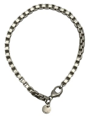 Authentic Tiffany & Co. Sterling Silver Venetian Link Bracelet 7.7” - Image 1 of 4