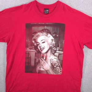 Camisa Pro Tag De Colección EE. UU. Marilyn Monroe Roja Gangsta Streetwear Pesada Para Hombres 4XL - Imagen 1 de 15