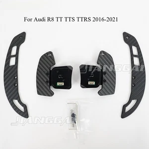 4pcs Magnetic Real Carbon Fiber Paddles Shifters For Audi R8 TT TTS TTRS 2016-21 - Picture 1 of 8