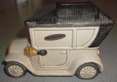 Vintage Rare Otagiri 1980 Ceramic Antique Car Bank 6” Long 3.5” Wide 4.5” High - Image 1 of 4