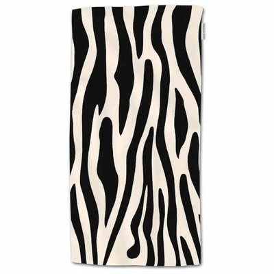 Toallas de mano cebra, estampado africano patrón blanco y negro 100 % algodón baño suave Foto 1 de 3