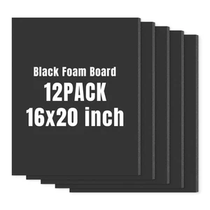 Foam Board 16x20-12 Pack - 1/8" Thick Black Poster Board Acid Free Foamboard ... - Picture 1 of 7