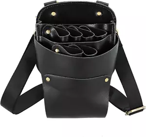 Scissors Bag- Soft Leather Salon Barber Hairdressing Scissor Shears Holster H... - Picture 1 of 12