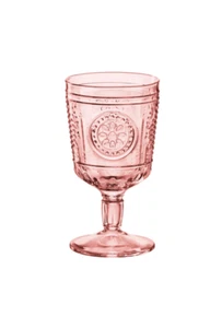 Bormioli Rocco Romantic Stemware Drinking Glasses Set of 4 10.75 oz Cotton Candy - Picture 1 of 4