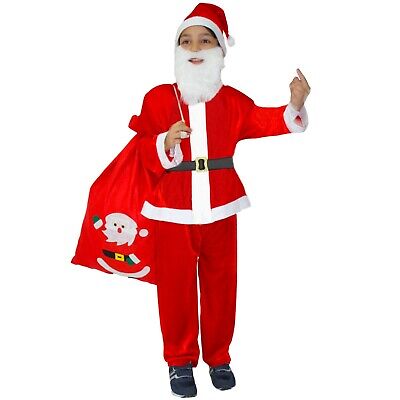 Costume Babbo Natale Ciniglia Bambino Vestito Natalizio Pegasus • 23.90€