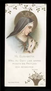 antico santino cromo-holy card S.ELISABETTA REG. D'UNGHERIA - Picture 1 of 1