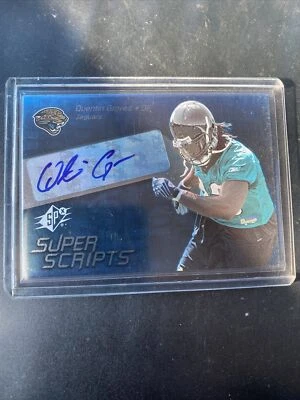 2008 SPx Super Scripts Autographs Jaguars Football Card #SSS55 Quentin Groves - Image 1 of 2