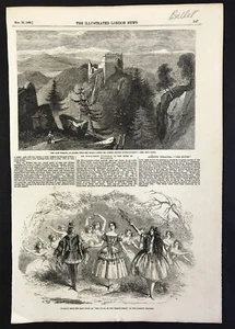 Ballet Scene from The Elves or the Statue Bride at Adelphi London News 1856 - Picture 1 of 3