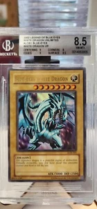 Beckett 8.5 Near Mint+ Blue Eyes White Dragon Unlimited Yugioh Card #LOB-001 - Picture 1 of 2