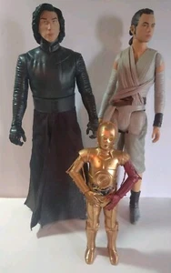 KYLO REN AND REY SKYWALKER Big 18" ACTION FIGURES Star Wars, ©2015 And C-3PO LOT - Bild 1 von 7