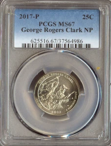 2017-P George Rogers Clark Quarter PCGS MS67 Quality - Picture 1 of 2
