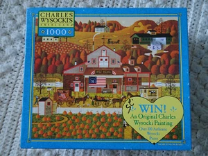 COMPLETO Charles Wysocki OLD GLORY FARMS 1000 Piezas Puzzle Usado - Imagen 1 de 3