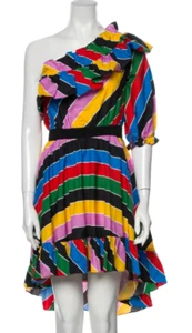 Philosophy di Alberta Ferretti Rainbow Striped Dress, Size 6 (US) 42 (IT) NWT! - Picture 1 of 4