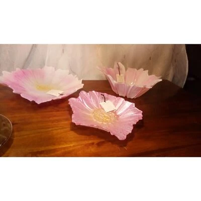 Arco, plato y plato decorativo de vidrio turco Akcam (juego de 3) Foto 1 de 3