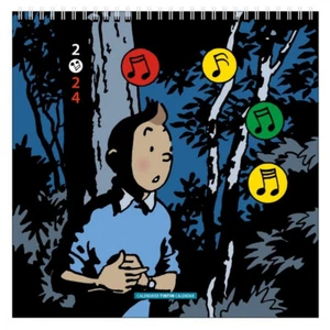Calendrier mural 2024 Tintin et la musique 30x30cm (24463) - Zdjęcie 1 z 5