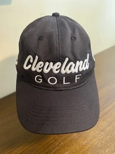 Cleveland Golf Hat Black Adjustable Adult Strap back Embroidered Cap One Size - Picture 1 of 7