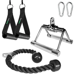 A2ZCare Home Gym Cable Attachments: COMBO V Handle, Tricep Rope, Execrise Handle - Picture 1 of 6