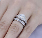 925 Sterling Silver Heart Cut Engagement And Wedding CZ Lab Created Solid Ring
