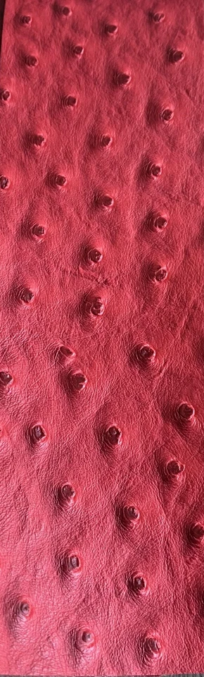 Red ostrich faux vinyl Marine grade UV resistance waterproof Fabric - Image 1 of 1
