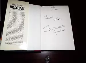 BILLYBALL - HARDCOVER SIGNED BY BILLY MARTIN (1987)-in person signature X009 - Picture 1 of 5