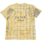 Vintage Made In The Usa Art Map All Over Pattern T-Shirt Back Print Double Sided
