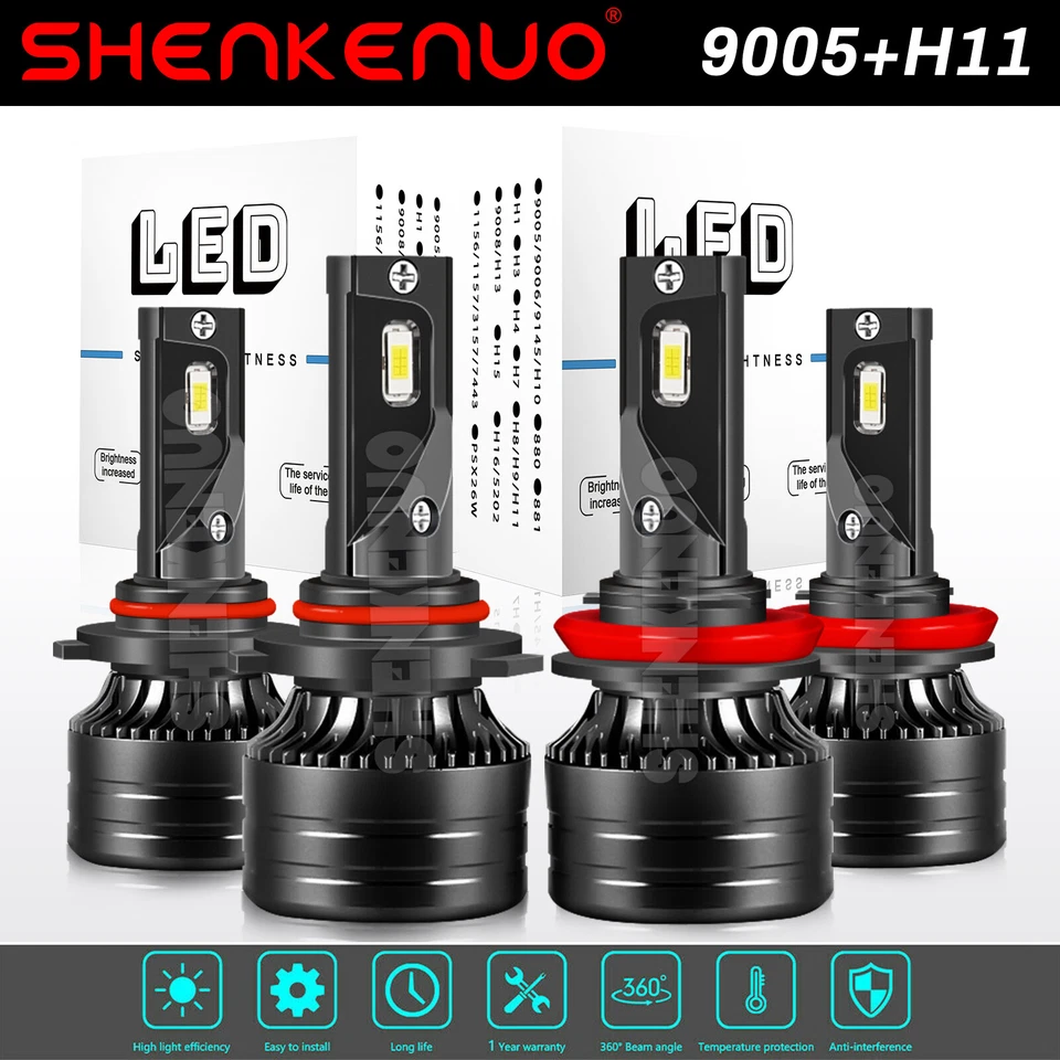 Kit de faros LED bombilla 9005 haz alto H11 bajo para Kenworth T680 T880 2013-2019 Foto 1 de 1