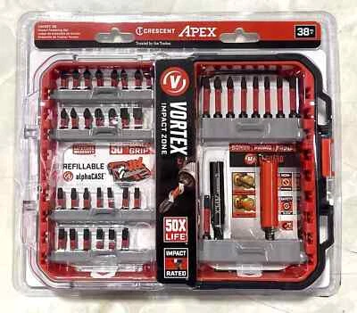 New Crescent CAVSET-38 pc. VORTEX Impact Driver Bit Set - Free Ship - Image 1 of 4