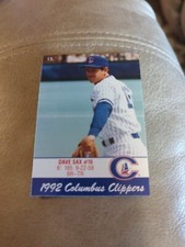 1992 Cracker Jack Columbus Clippers Police Dave Sax #15