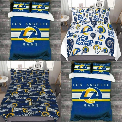 Los Angeles Rams Bedding Set 3PCS Duvet Cover Quilt Cover Pillowcases Fan Gift Cover