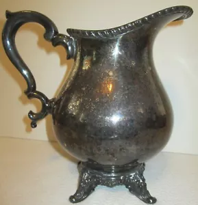 Antique English Silver Mfg. Co. 201-16 Silverplate Pitcher Made in USA - Picture 1 of 7
