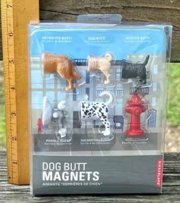 Animal Dog Butt 6 Imanes: Caniche Dálmata Retriever Pug Scottie Juego de Bocas Foto 1 de 4