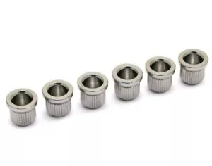 Quality Socket String Body Ferrule CHROME set for Tele Telecaster style Guitar - Foto 1 di 1