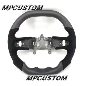 100% Real Carbon Fiber Steering Wheel fit for Jeep Wrangler JL Gladiato 2018+ - Picture 1 of 9