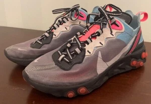 Nike React Element 87 Azul Frío Solar Rojo Gris Frío Negro AQ1090-006 Talla 5 - Imagen 1 de 10