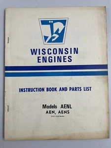 Wisconsin OEM MM-283 Instruction Book and Parts List Model AENL, AEN, AENS - NOS - Picture 1 of 5