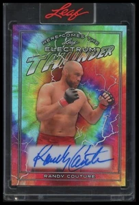 2024 Leaf Randy Couture Here Comes The Thunder Silver Board TieDye #HCT-RC1 #/9 - Picture 1 of 2