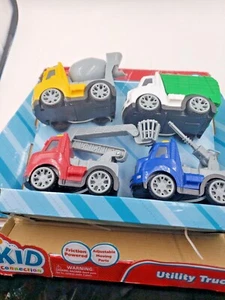 Friction Power Utility Trucks Play Set Age 3 Kid Connection - Picture 1 of 5