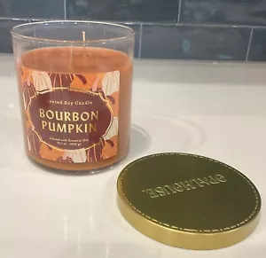 Target Opalhouse 2-Wick Bourbon Pumpkin Soy Candle 15.1 oz Lidded Glass Jar NEW - Picture 1 of 3