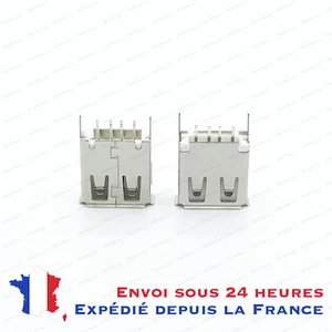 2 Connecteurs à souder USB type A femelle - Female USB 2.0 connector to solder - Imagen 1 de 2