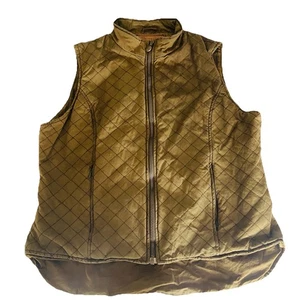 Womens Outback Trading Quilted Oilskin Vest Sz XL - Picture 1 of 11
