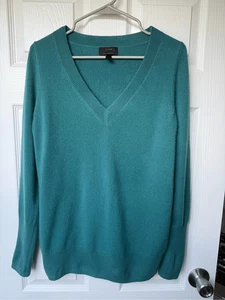 Italian Cashmere J. Crew Women's Medium V Neck Long Sleeve Sweater - Picture 1 of 3