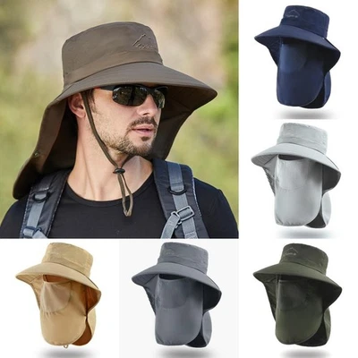 Cappello Uomo Estivo Protezione Solare con Tesa Larga e Ne Shield per Viaggi Outdoor - Immagine 1 di 4