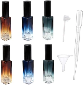 Perfume Travel Spray Bottle 10Ml 6 Pcs, Glass Perfume Atomizer Refillable - Picture 1 of 12