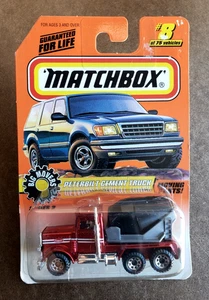 1998 Matchbox  PETERBILT CEMENT MIXER  TRUCK Red #MB8 BIG MOVERS SERIES 1:64 8SP - Picture 1 of 17